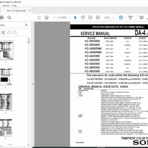 Sony KD-36XS955 Trinitron TV Service Repair Manual PDF DOWNLOAD