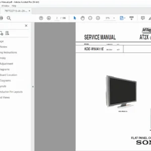 Sony KDE-W50A11E AT2X Chassis Service Manual RM-ED001 PDF
