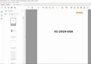 Stihl MS 201 T TC Chainsaw IPL Parts Manual PDF 2019
