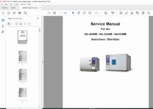 Sturdy SA-260MB SA-300MB Autoclave Service Manual BRepair & Calibration PDF