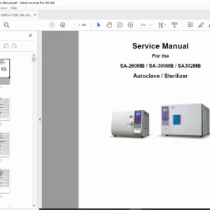 Sturdy SA-260MB SA-300MB Autoclave Service Manual BRepair & Calibration PDF