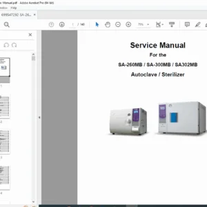Sturdy SA-260MB, SA-300MB, SA302MB Autoclave Sterilizer Service Manual PDF