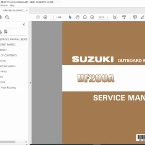 Suzuki DF200A Outboard Motor Service Manual (2014) PDF