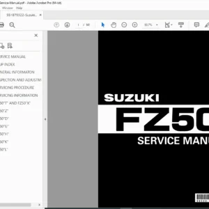 Suzuki FZ50 Scooter Moped Service Manual(1979-1982)  PDF DOWNLOAD