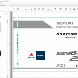 Suzuki Gixxer 250 Parts Catalogue Exploded Views & Part Numbers (2020) PDF