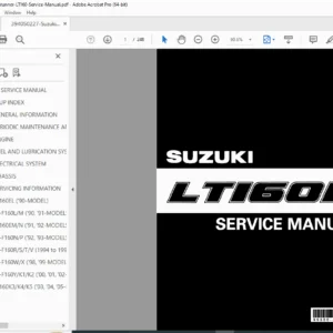 Suzuki Quadrunner LT160 / LT-F160 Service Manual PDF (1989-2005)