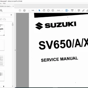 Suzuki SV650/A/XA Gen 3 Service Manual (2017–2019) PDF