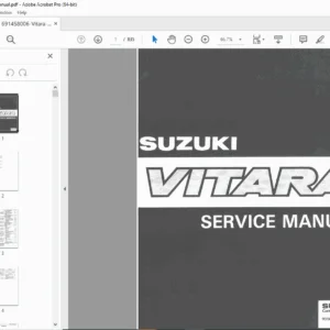 Suzuki Vitara Service Manual 1991-1998 PDF DOWNLOAD