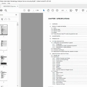 Sysmex XP-100 / XP-300 Hematology Analyzer Service Manual (PDF)