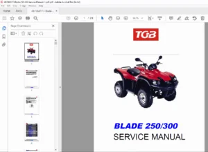 TGB Blade 250/300 ATV Service Manual Repair, Engine & Wiring PDF
