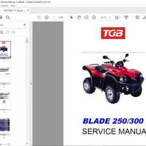 TGB Blade 250/300 ATV Service Manual Repair, Engine & Wiring PDF