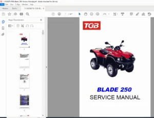 TGB Blade 250 ATV Service & Repair Manual PDF DOWNLOAD