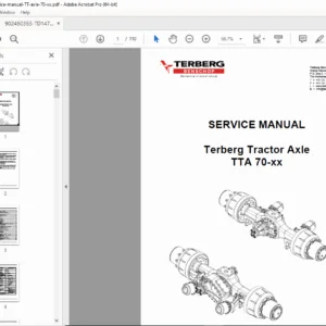 Terberg TTA 70-xx Tractor Axle Service Manual PDF (TD1472-03)