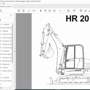Terex / Schaeff HR HML SKL SKS Service Manual – Part 1 (01/2006) PDF