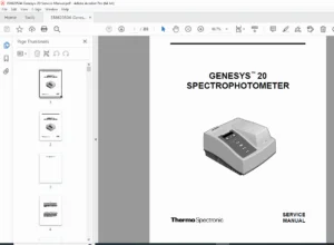 Thermo Spectronic GENESYS 20 Spectrophotometer Service Manual - PDF
