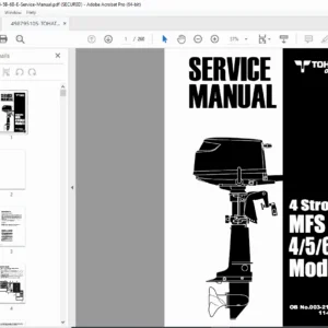 Tohatsu MFS 4B 5B 6B Outboard Motor Service Manual Repair PDF