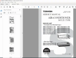Toshiba Multi Type Air Conditioner Service Manual  MMD-AP Indoor Units PDF
