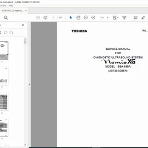 Toshiba Nemio XG SSA-550A Diagnostic Ultrasound Service Manual PDF