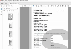 Toshiba SMMS-i Outdoor Unit Service Manual Repair & Wiring PDF
