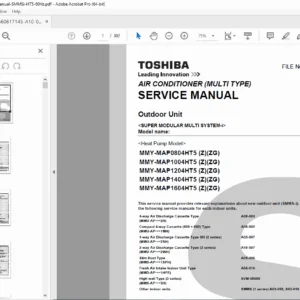 Toshiba SMMS-i Outdoor Unit Service Manual  Repair & Wiring PDF