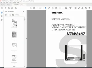 Toshiba VTW2187 TV/VCR/DVD Service Manual PDF DOWNLOAD