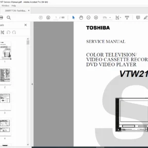Toshiba VTW2187 TV/VCR/DVD Service Manual PDF DOWNLOAD