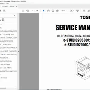 Toshiba e-STUDIO 2050C/2550C Service Manual Repair, Error Codes & Parts PDF