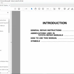 Toyota Corolla 1974–1981 Service Manual (Engine Tune-Up & Specs) PDF