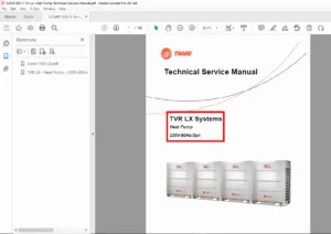 Trane TVR LX Heat Pump Service Manual PDF – Piping, Wiring & Specs