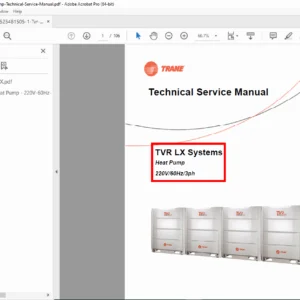 Trane TVR LX Heat Pump Service Manual PDF – Piping, Wiring & Specs