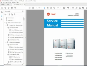 Trane TVR Ultra HR VRF R410A Service Manual Outdoor Units 8–60HP PDF