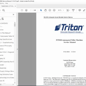 Triton FT5000 ATM Automated Teller Machine Service Manual PDF