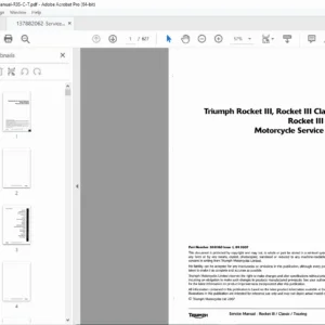 Triumph Rocket III Classic Touring Service Manual Repair Workshop PDF