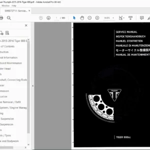 Triumph Tiger 800 (2015–2016) Service Manual PDF DOWNLOAD