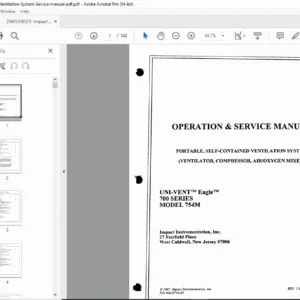 UNI-VENT Eagle 700 Series Model 754M Ventilation System Service Manual – PDF