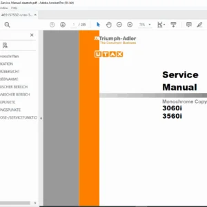 UTAX 3060i/3560i Service Manual Deutsch PDF (Triumph-Adler)