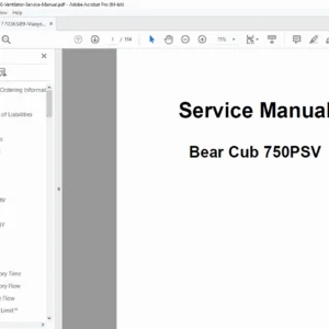 VIASYS Bear Cub 750PSV Infant Ventilator Service Manual (Rev B, 2004) – PDF Download