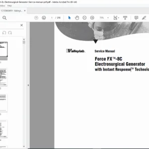 Valleylab Force FX-8C Service Manual & Calibration Guide (PDF)