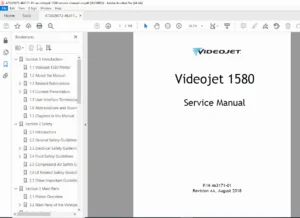 Videojet 1580 Continuous Inkjet Printer Service Manual PDF DOWNLOAD