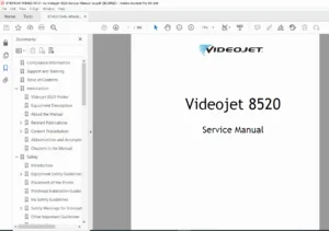 Videojet 8520 Service Manual  Inkjet Printer Repair & Parts PDF