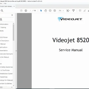 Videojet 8520 Service Manual  Inkjet Printer Repair & Parts PDF