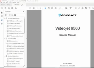 Videojet 9560 Service Manual Print Apply Label Applicator Guide PDF