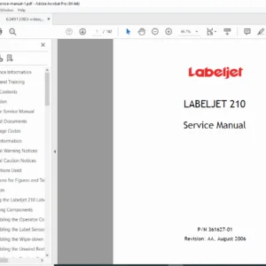 Videojet Labeljet 210 Label Applicator Service Manual  Complete PDF
