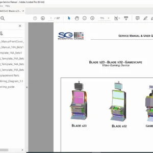 WMS Blade s23 s32 Gamescape Service Manual  Scientific Games PDF