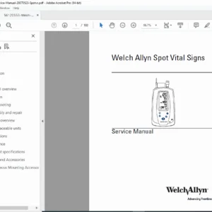 Welch Allyn Spot Vital Signs Service Repair Manual PDF DOWNLOAD