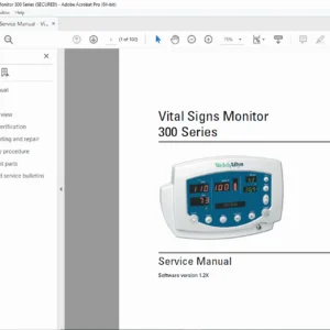 Welch Allyn VSM 300 Series Service Manual Repair, Calibration & Parts PDF