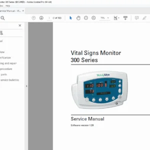 Welch Allyn Vital Signs Monitor 300 Series Service Manual - Medical Device PDF