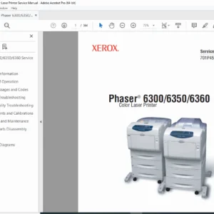 Xerox Phaser 6300/6350/6360 Color Laser Printer Service Manual PDF