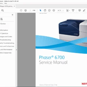 Xerox Phaser 6700 Service Manual & Parts List PDF DOWNLOAD