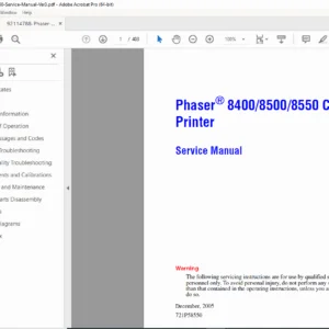 Xerox Phaser 8500 8550 Service Manual Ver.3 Repair PDF